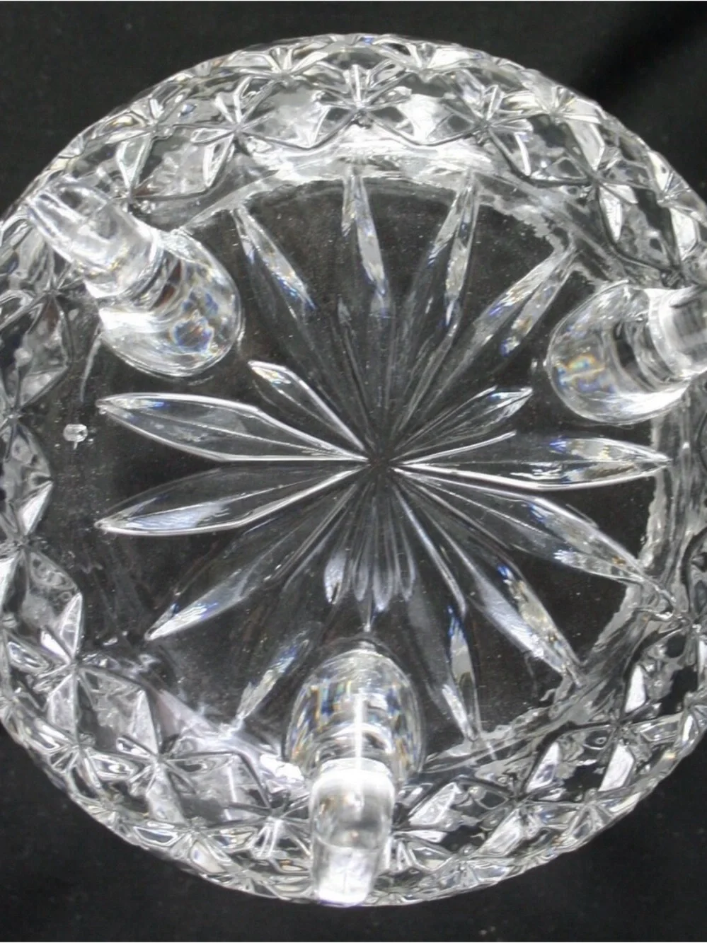Hofbauer Papillon Crystal Bowl: Frosted Butterfly Rim, 3 Scroll Feet